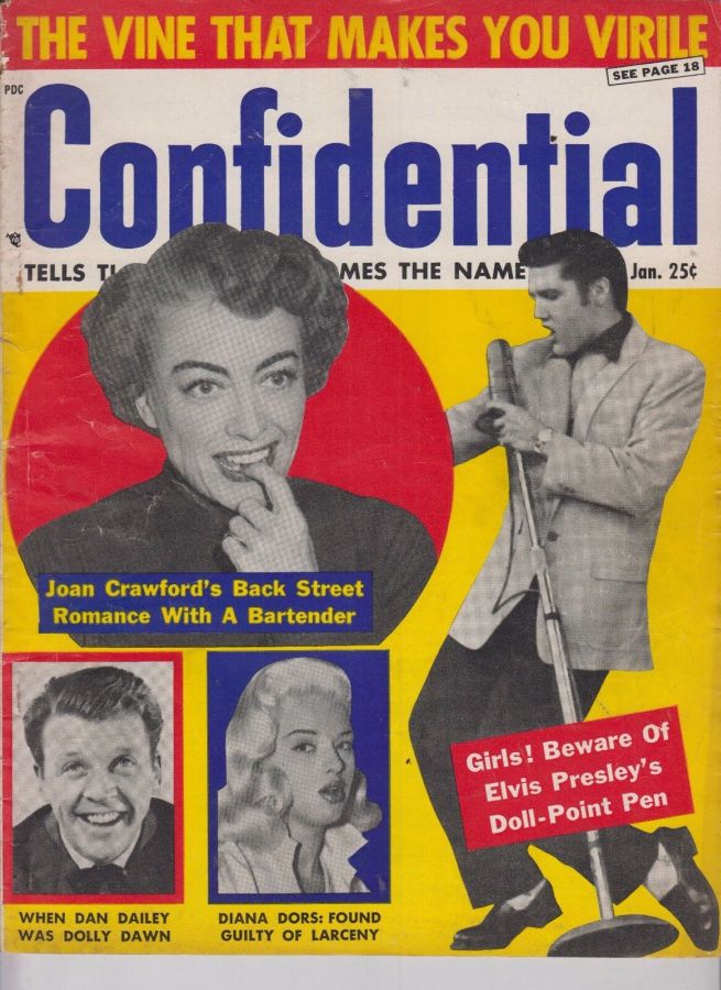 CONFIDENTIAL magazine side cover  Vol 4 # 6 January/February 1957