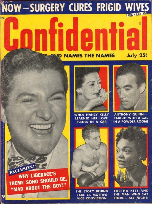 CONFIDENTIAL magazine side cover July/August 1957
