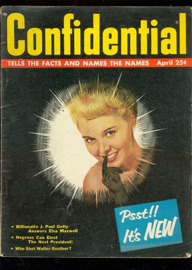 CONFIDENTIAL magazine side cover April/May 1958