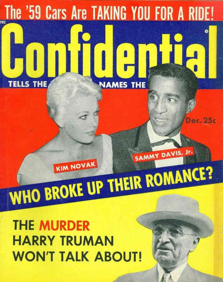 CONFIDENTIAL magazine side cover December 1958