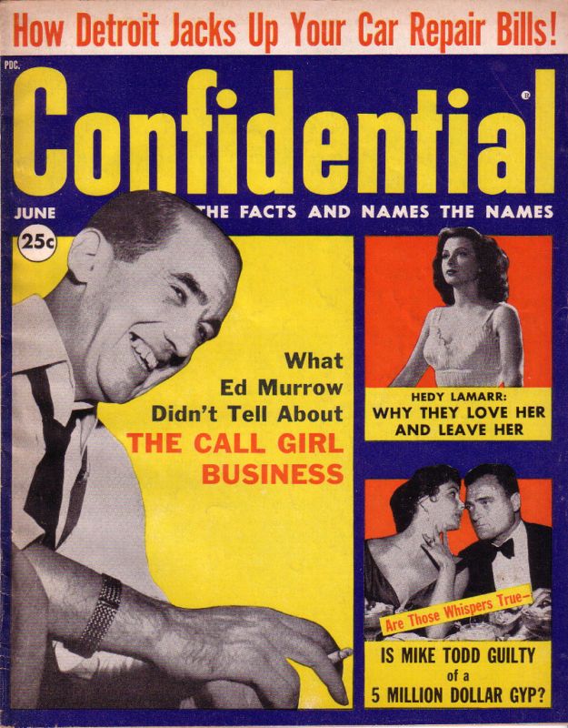 CONFIDENTIAL magazine side cover June/July 1959