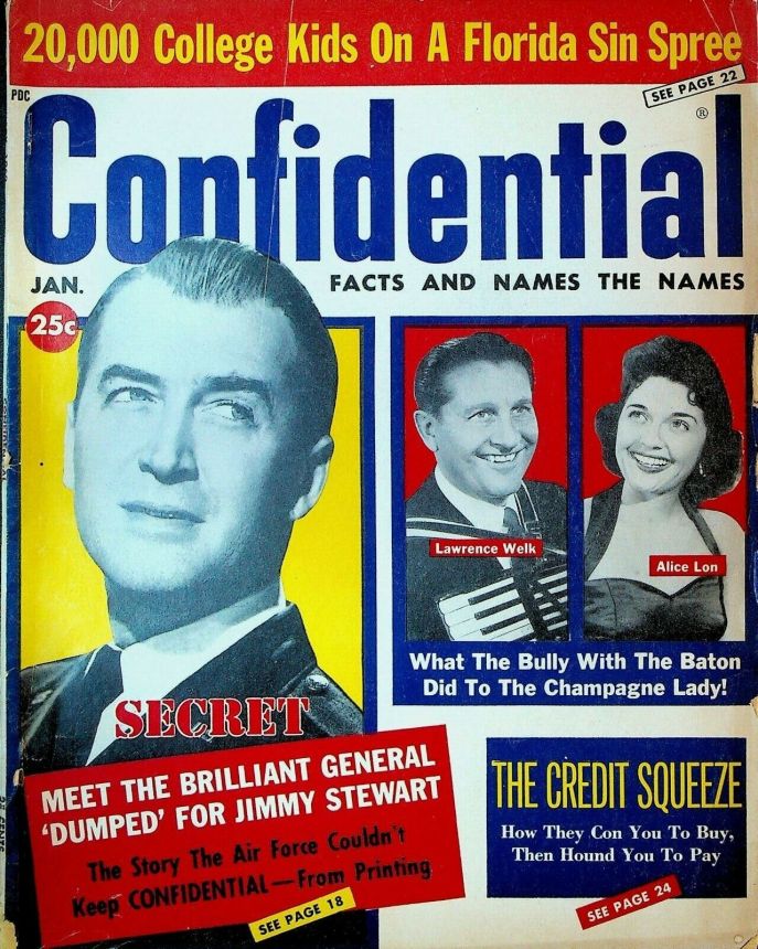 CONFIDENTIAL magazine side cover January 1960