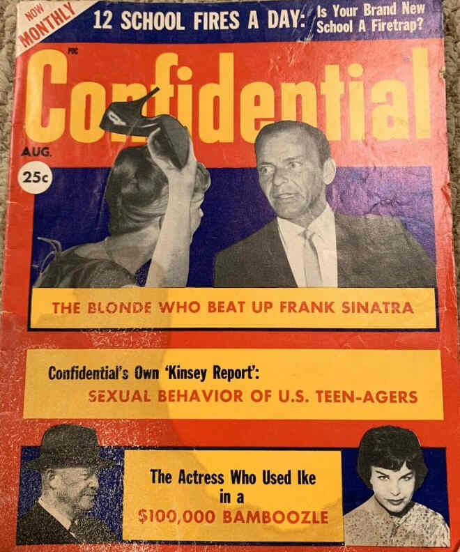 CONFIDENTIAL magazine side cover August 1960