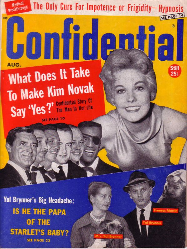 CONFIDENTIAL magazine side cover August 1961