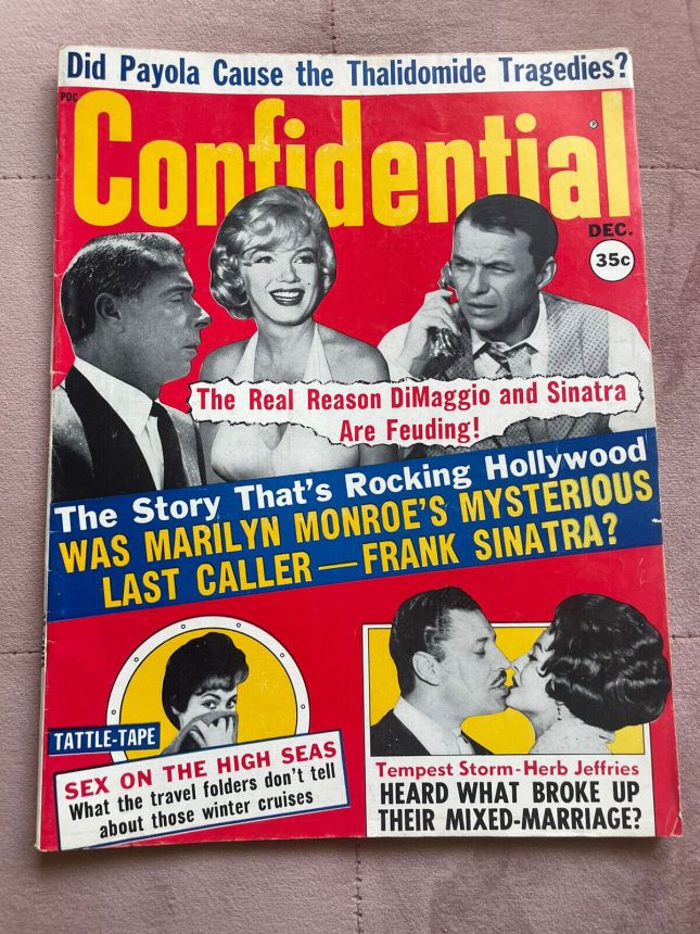 CONFIDENTIAL magazine side cover December 1962