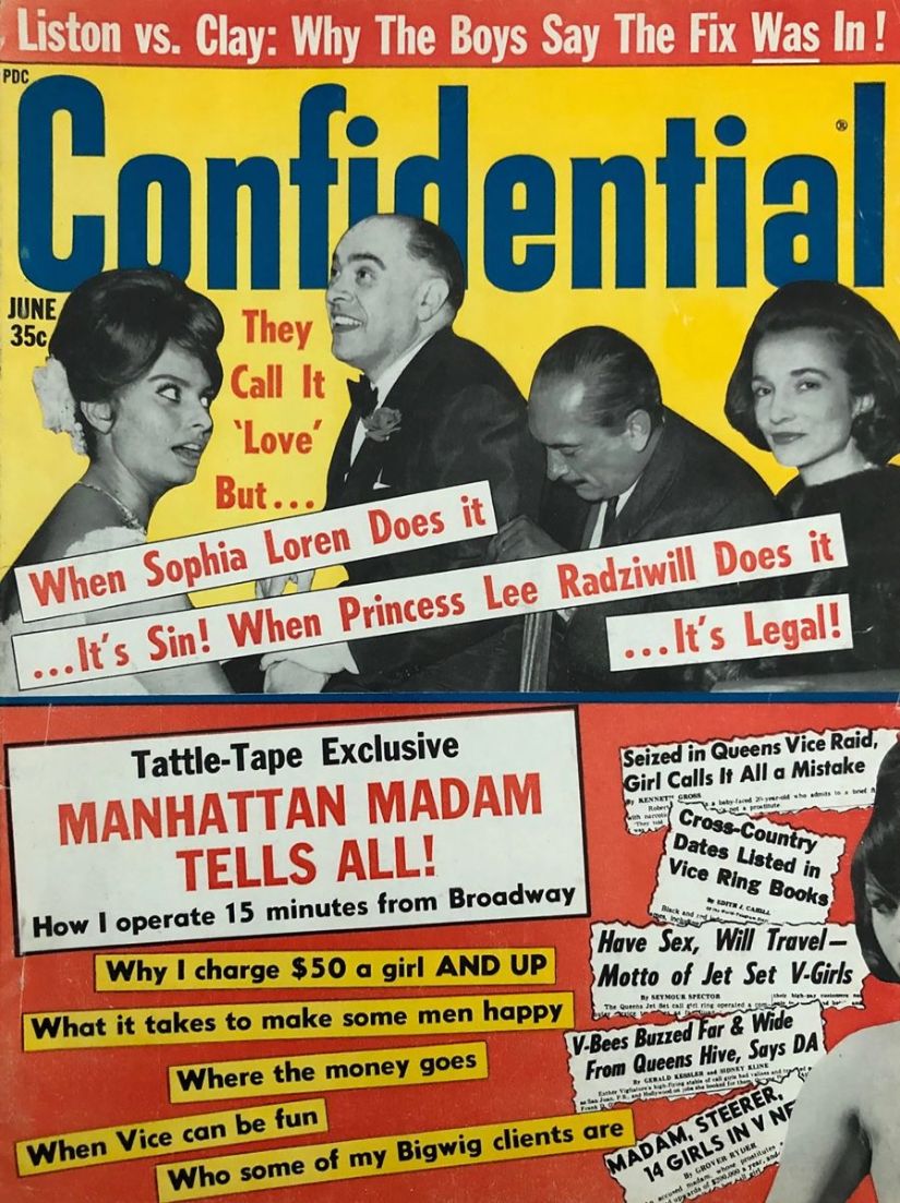 CONFIDENTIAL magazine side cover  June 1964