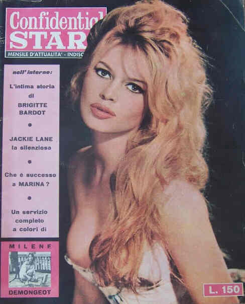 CONFIDENTIAL STAR magazine side cover  1959