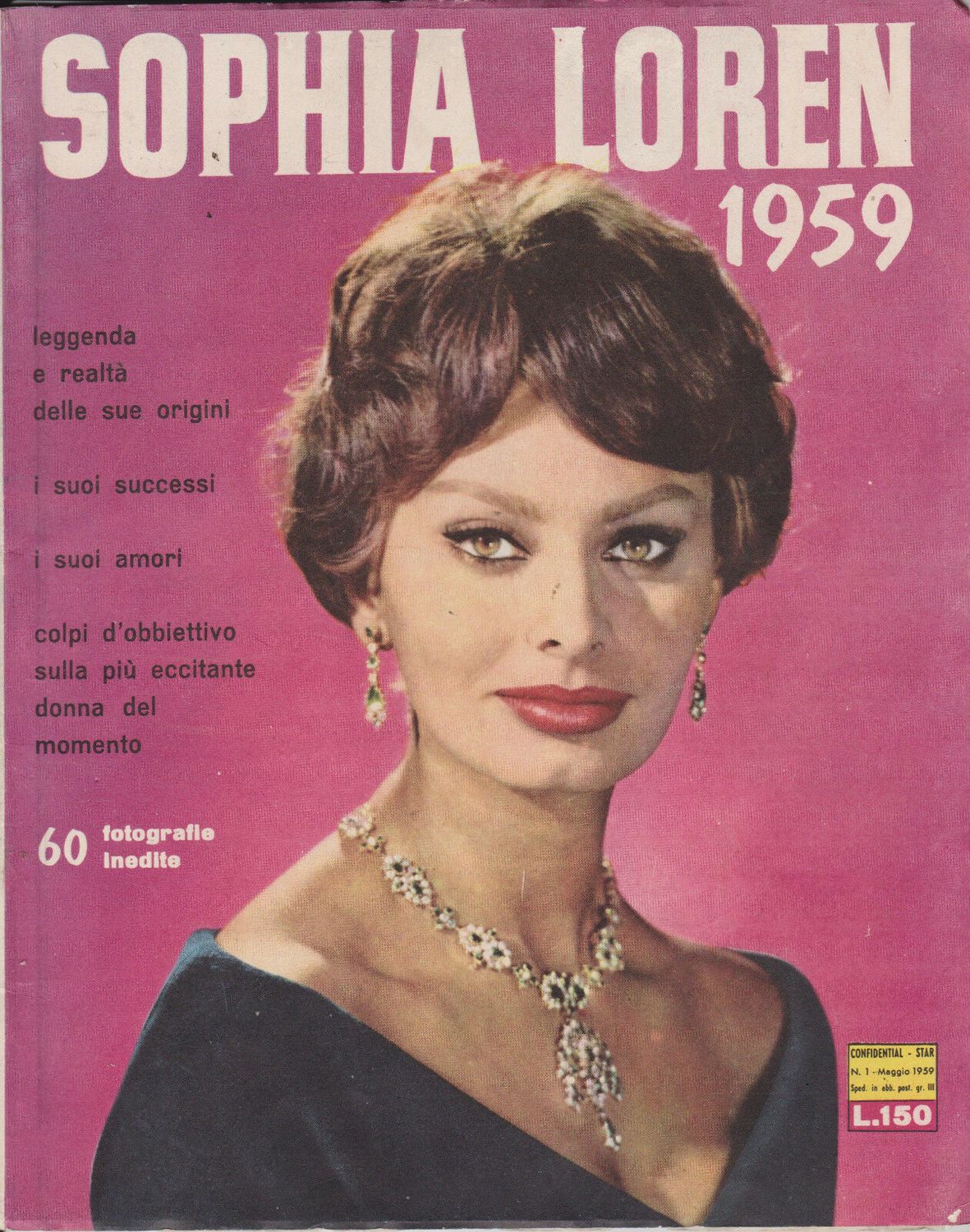 CONFIDENTIAL STAR magazine side cover Issue 1  May 1959