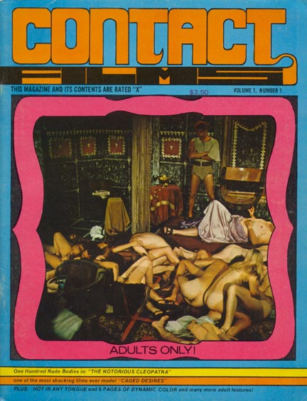 CONTACT FILMS magazine side cover Issue 1 Vol 1 #1 1970