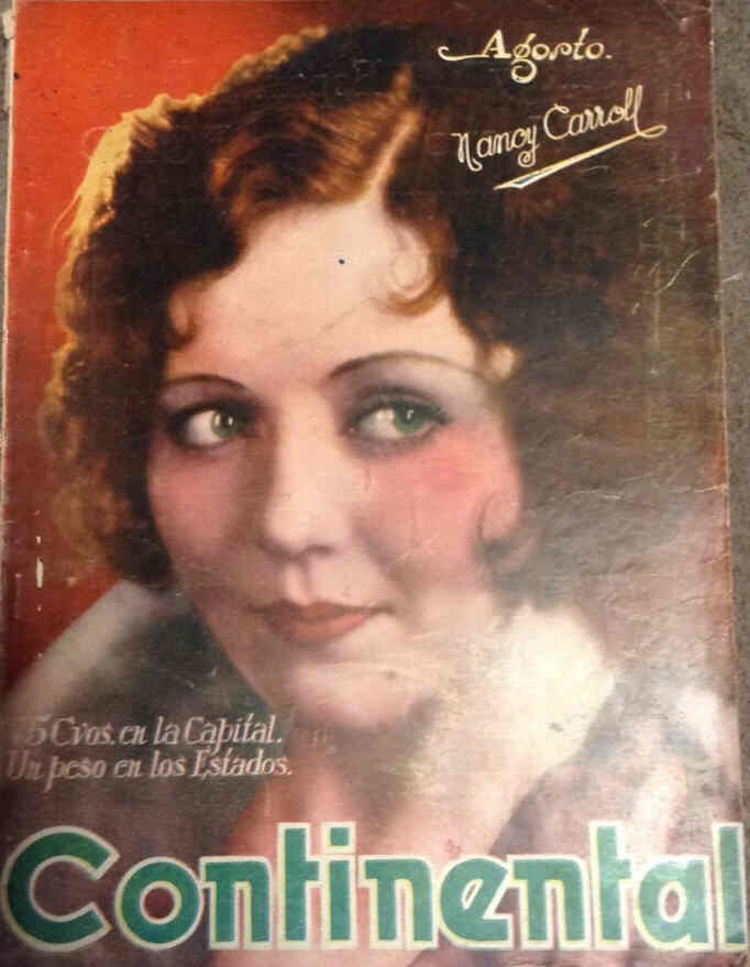 CONTINENTAL magazine side cover August 1929