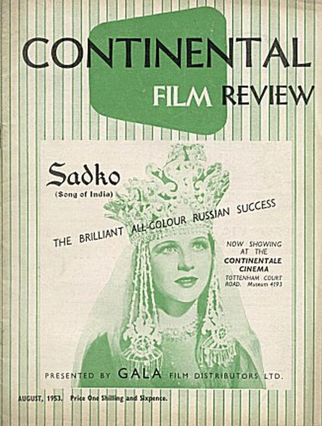 CONTINENTAL FILM REVIEW magazine side cover Issue 10 August 1953