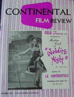 CONTINENTAL FILM REVIEW magazine side cover Issue 12 October 1953