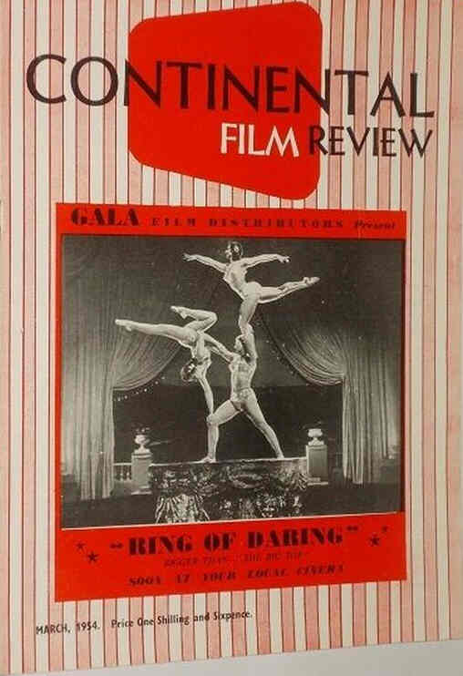 CONTINENTAL FILM REVIEW magazine side cover Issue 17 March 1954
