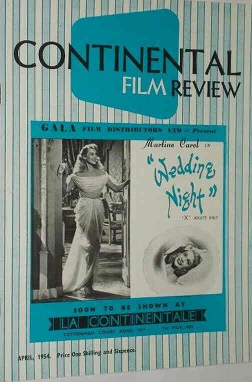 CONTINENTAL FILM REVIEW magazine side cover Issue 18 April 1954