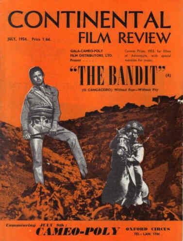 CONTINENTAL FILM REVIEW magazine side cover Issue 21 July 1954