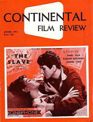 CONTINENTAL FILM REVIEW magazine side cover Issue 27 January 1955