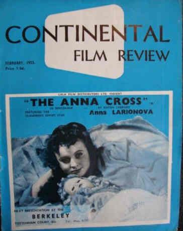 CONTINENTAL FILM REVIEW magazine side cover Issue 28 February 1955