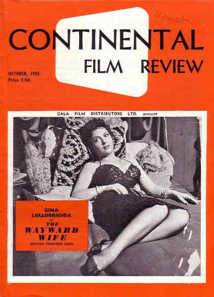 CONTINENTAL FILM REVIEW magazine side cover Issue 36 October 1955
