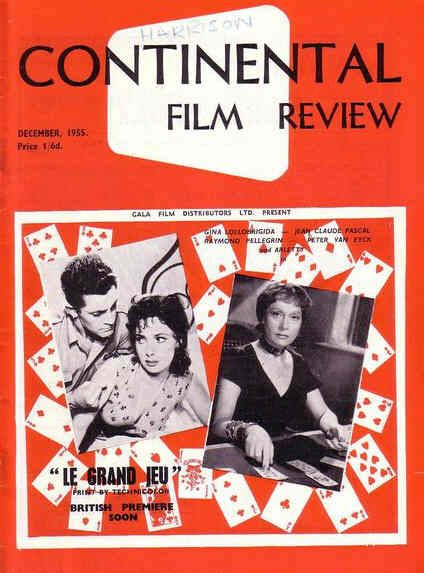 CONTINENTAL FILM REVIEW magazine side cover Issue 38 December 1955
