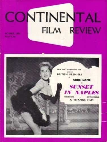 CONTINENTAL FILM REVIEW magazine side cover Issue 48 October 1956