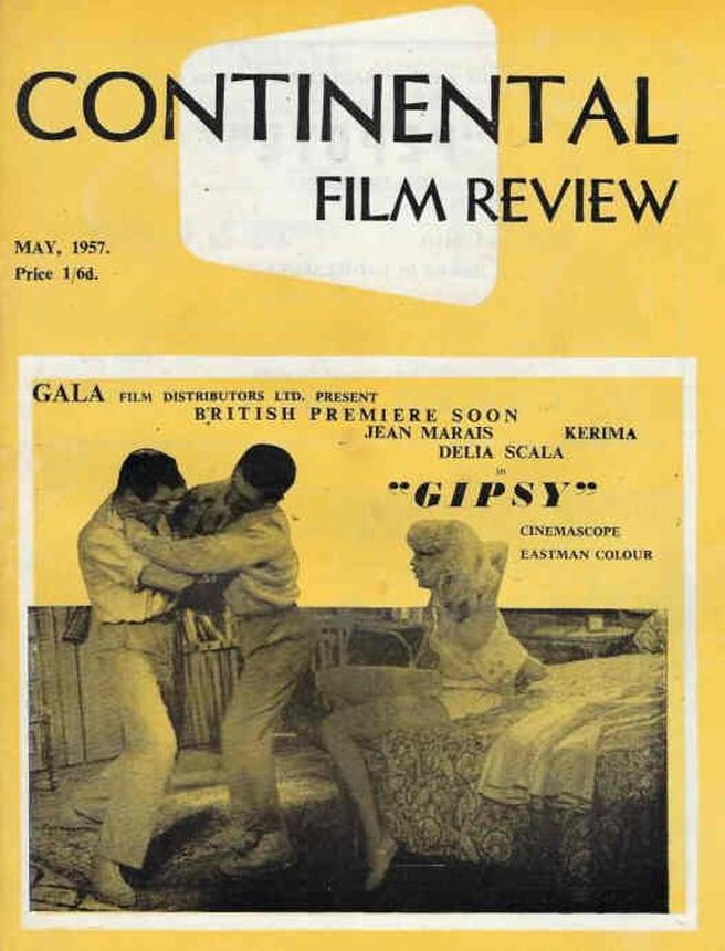 CONTINENTAL FILM REVIEW magazine side cover Issue 55 May 1957