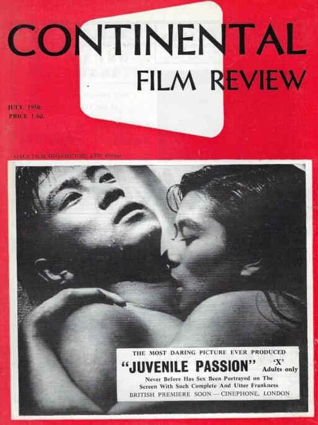 CONTINENTAL FILM REVIEW magazine side cover Issue 69 July 1958
