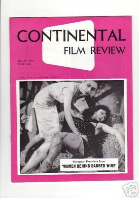 CONTINENTAL FILM REVIEW magazine side cover Issue 70 August 1958