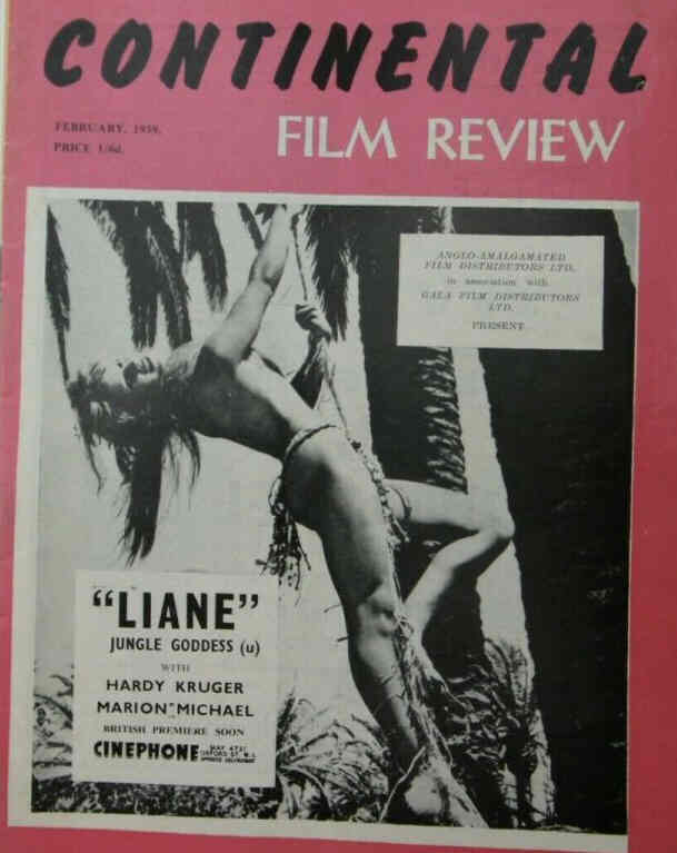 CONTINENTAL FILM REVIEW magazine side cover Issue 76 February 1959