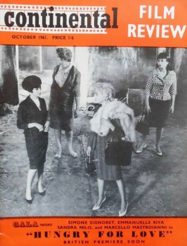 CONTINENTAL FILM REVIEW magazine side cover Issue 108 October 1961