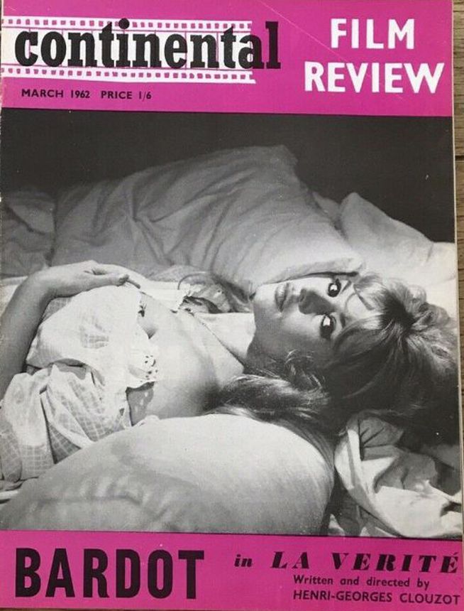 CONTINENTAL FILM REVIEW magazine side cover Issue 113 March 1962
