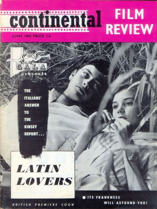 CONTINENTAL FILM REVIEW magazine side cover Issue 116 June 1962