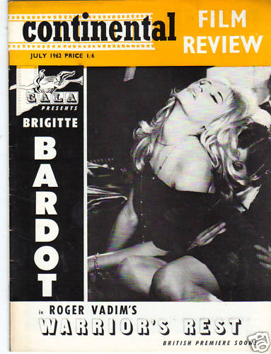 CONTINENTAL FILM REVIEW magazine side cover Issue 117 July 1962