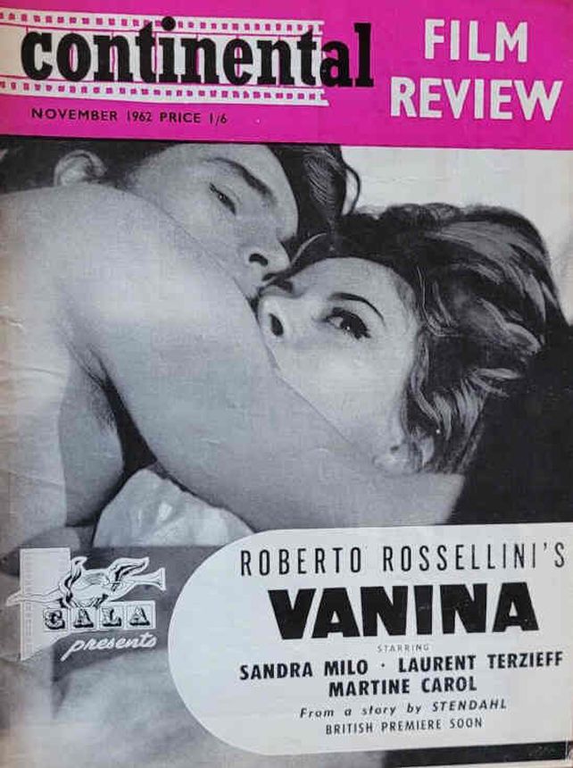 CONTINENTAL FILM REVIEW magazine side cover Issue 121 November 1962