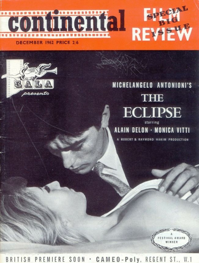 CONTINENTAL FILM REVIEW magazine side cover Issue 122 December 1962