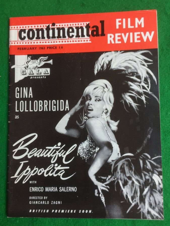 CONTINENTAL FILM REVIEW magazine side cover Issue 124 February 1963