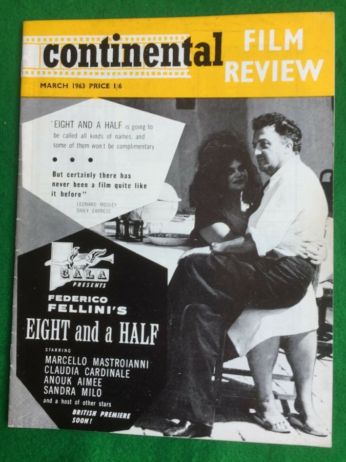 CONTINENTAL FILM REVIEW magazine side cover Issue 125 March 1963