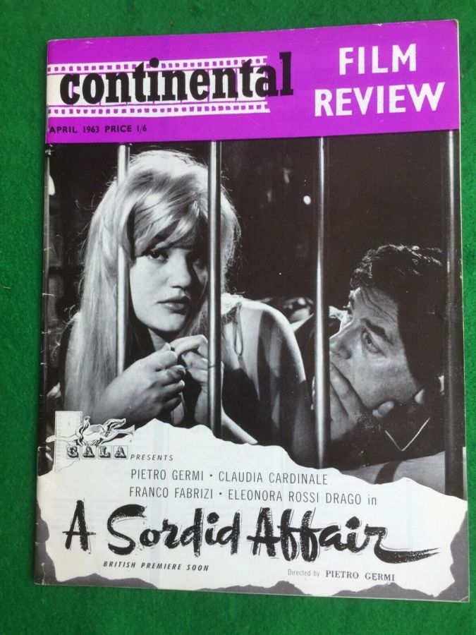 CONTINENTAL FILM REVIEW magazine side cover Issue 126 April 1963