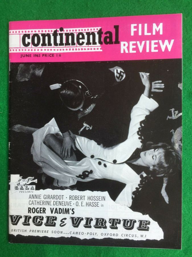 CONTINENTAL FILM REVIEW magazine side cover Issue 128 June 1963