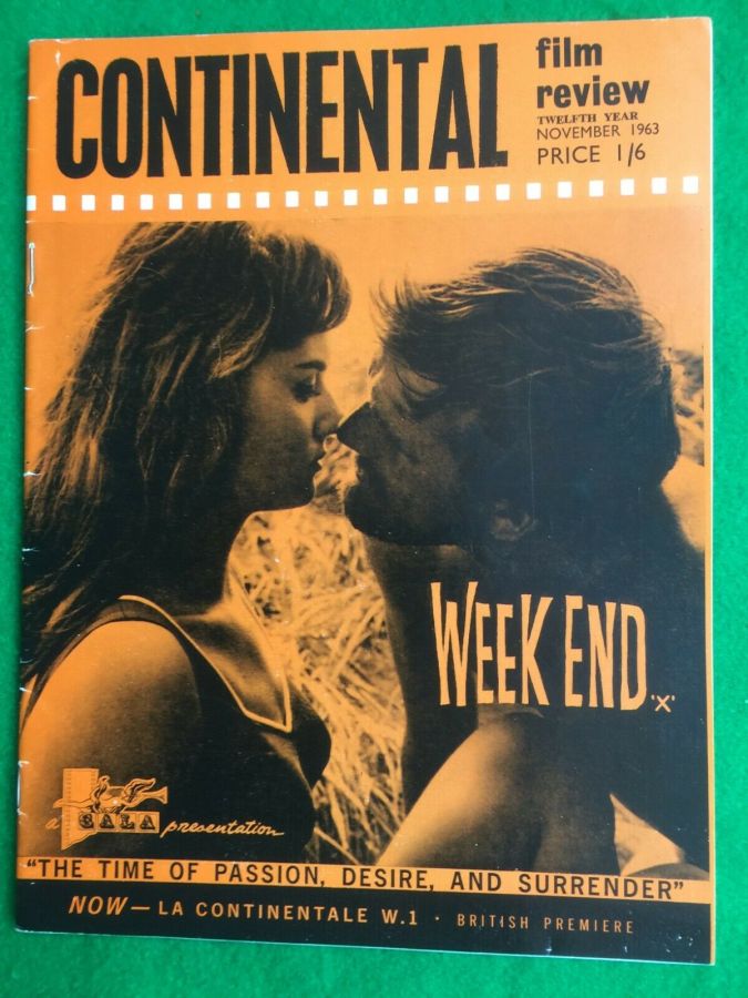CONTINENTAL FILM REVIEW magazine side cover Issue 133 November 1963