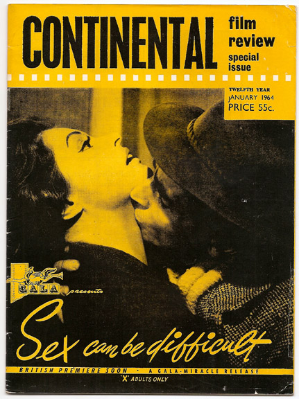 CONTINENTAL FILM REVIEW magazine side cover Issue 134 December 1963