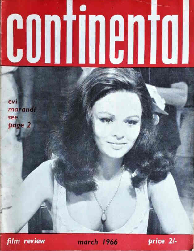 CONTINENTAL FILM REVIEW magazine side cover Issue 161 March 1966