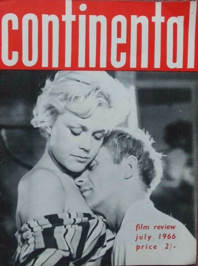 CONTINENTAL FILM REVIEW magazine side cover Issue 165 July 1966