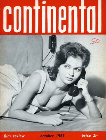 CONTINENTAL FILM REVIEW magazine side cover Issue 180 October 1967