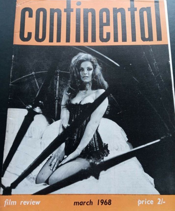 CONTINENTAL FILM REVIEW magazine side cover Issue 185 March 1968