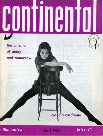 CONTINENTAL FILM REVIEW magazine side cover Issue 186 April 1968