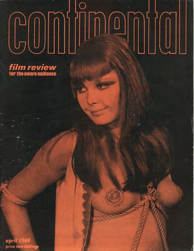 CONTINENTAL FILM REVIEW magazine side cover Issue 198 April 1969
