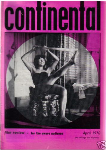 CONTINENTAL FILM REVIEW magazine side cover Issue 210 April 1970