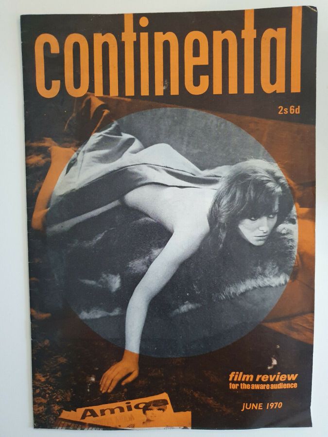 CONTINENTAL FILM REVIEW magazine side cover Issue 212 June 1970