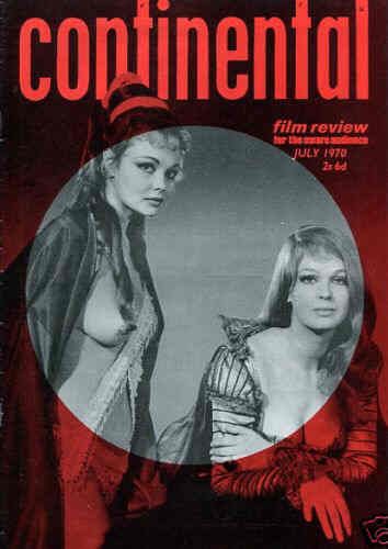 CONTINENTAL FILM REVIEW magazine side cover Issue 213 July 1970