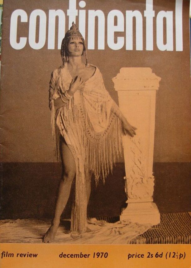 CONTINENTAL FILM REVIEW magazine side cover Issue 218 December 1970